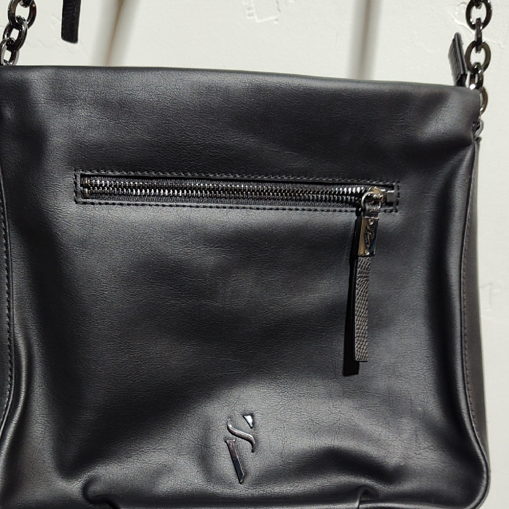 Black Leather Crossbody Bag-new